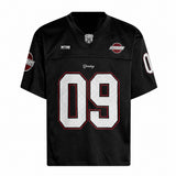 レディース メッシュ ナンバージャージ 半袖 Vネック オーバーサイズ スポーツユニフォーム風 09デザイン M～3XL ホワイト ブラック グリーン ネイビー