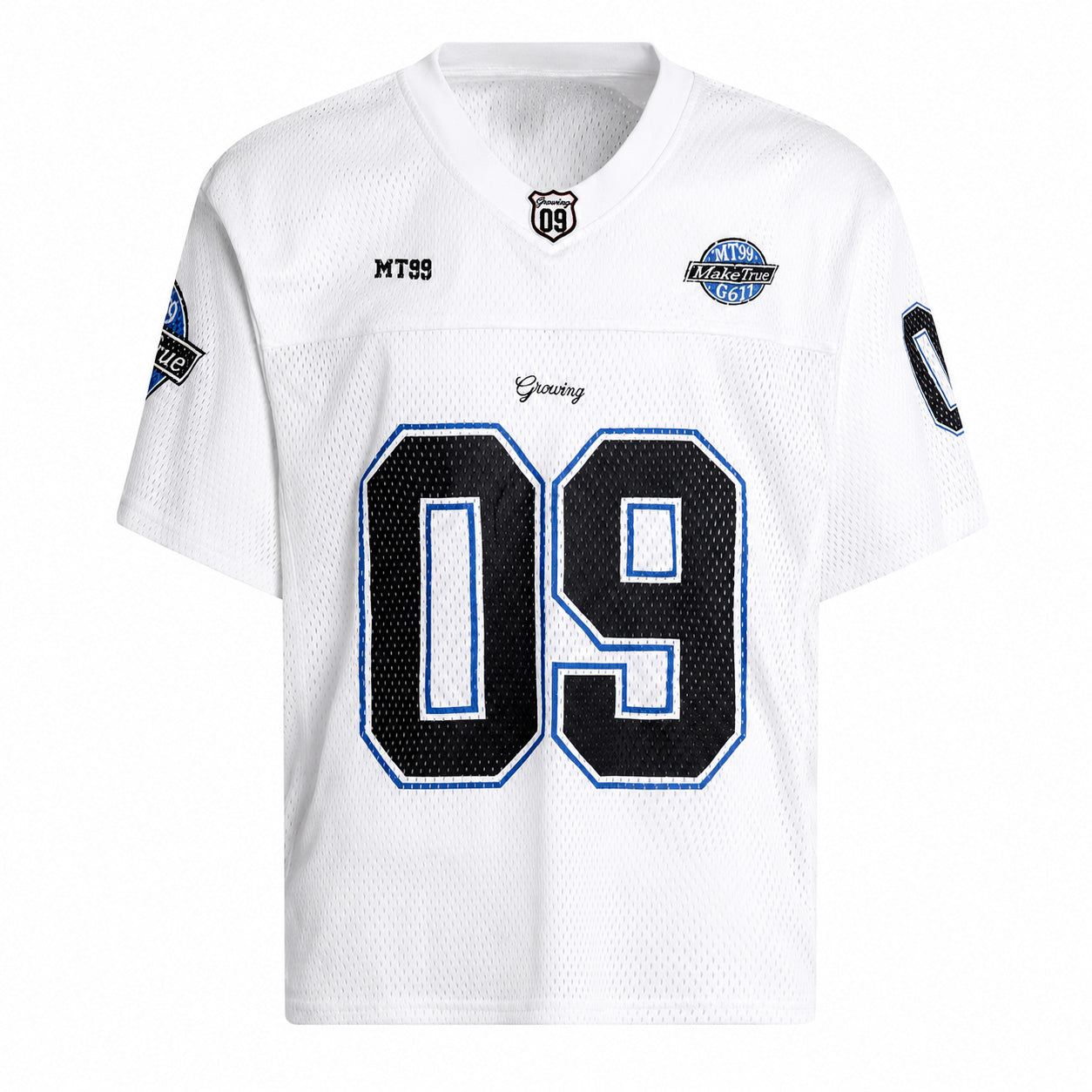 レディース メッシュ ナンバージャージ 半袖 Vネック オーバーサイズ スポーツユニフォーム風 09デザイン M～3XL ホワイト ブラック グリーン ネイビー